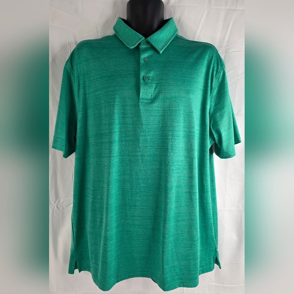 Member's Mark Men's Short Sleeve Green Performance Polo Shirt Size XL E-1704